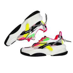 Steve Madden Neon Multi Sneakers Sz 7.5M – Bold Colorful Chunky Platform Kicks